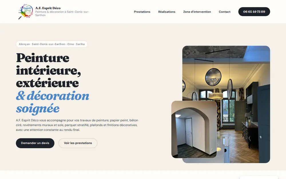 Capture du site AF Esprit Déco