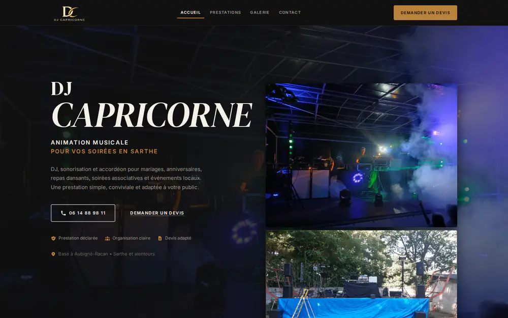 Aperçu du projet DJ Capricorne à Aubigné-Racan