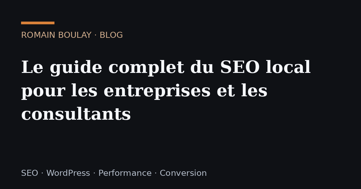 SEO local 2026 : Google Maps, site web et visibilité IA
